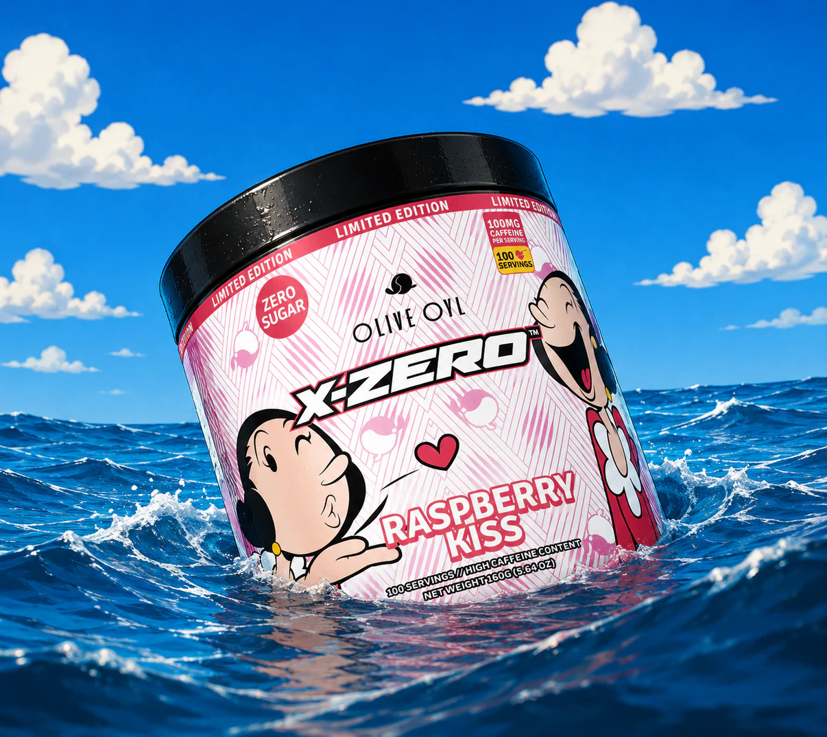 X-Zero Olive Oyl Raspberry Kiss (100 portioner) - Image 3